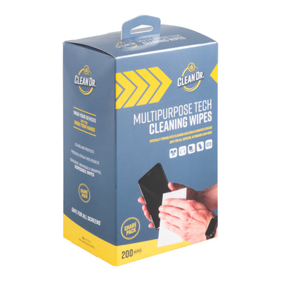 CleanDr Multi-Purpose Tech Cleaning Wipes (200 pack)