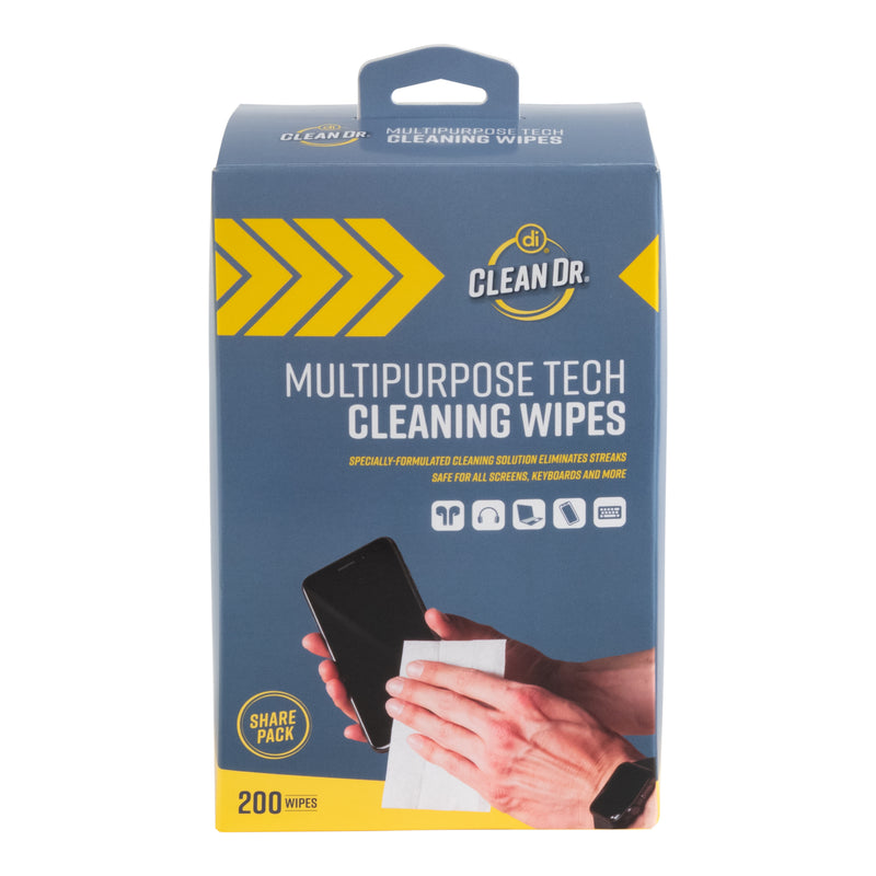 CleanDr Multi-Purpose Tech Cleaning Wipes (200 pack)