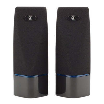 Acoustic speakers shown side by side