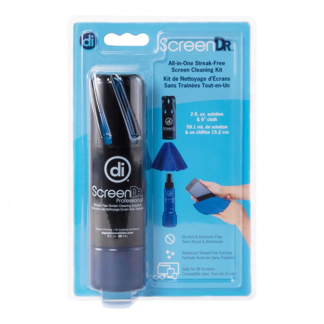 ScreenDr 2oz. Screen Cleaning Kit - For MP3 Player, Smartphone, Tablet, Display Screen, Electronic Equipment - 2 fl oz - Abrasion-free, Streak-free - MicroFiber - 1 Each